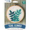 Teal Leaves Freestyle Embroidery Kit By Leisure Arts
