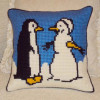 Penguins Printed Cross Stitch Kit By Gobelin