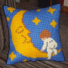 Baby on the moon Printed Cross Stitch Kit By Gobelin