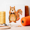 Mandala Squirrel Cross Stitch Kit by Meloca Designs