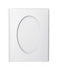 Pack of 10Cards A6 - Oval Aperture White Card 108 x 148mm aperture of 70 x 107mm