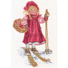 Girl Skiing Christmas Counted Cross Stitch Kit by Permin