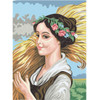 Young Lady with Wheat Tapestry Canvas By Gobelin-L