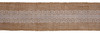 Trim: Fabric Roll: Lace Trimmed Hessian: 10m x 65mm: Natural