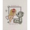 Teddy Girl Birth Record Counted Cross Stitch Kit By permin