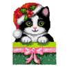 Christmas kitty Latch Hook Cushion Kit by Orchidea