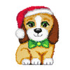 Christmas Beagle Latch Hook Cushion Kit by Orchidea