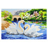 Swans Latch Hook Rug by Orchidea