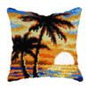 Tropical Sunset Latch Hook Cushion Kit by Orchidea