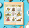 Fun With Puddings Counted Cross Stitch Kit by Bothy Threads