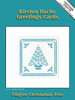Teal Filigree Tree Counted Cross Stitch Card Kit by Heritage Crafts