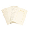 10 Mini Cream Rectangle Aperture Cards and Envelopes Aperture Size 73mm x 43mm