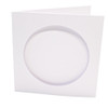 10 Small Square Round White Cards with Apertures - Aperture Size Aperture size: 89mm