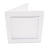 10 Small Square Square White Cards with Apertures -  Aperture size: 89mm x 89mm