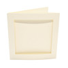 10 Small Square Square Cream  Cards with Apertures -  Aperture size: 89mm x 89mm