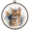 The Bengal Cat Cross Stitch Kit with Hoop By Luca s