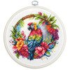 The Tropical Parrot Cross Stitch Kit with Hoop By Luca S