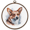 Welsh Corgi Cross Stitch Kit with Hoop by Luca S