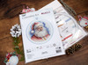 Santa Cross stitch Kit with Hoop By Luca S