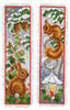 Set of 2 Rabbit and Squirrel Bookmarks Counted Cross Stitch by Vervaco