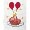Pink Baby Basket Printed Cross Stitch Kit by Gobelin-L