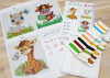 Giraffe My First Embroidery Cross Stitch Kit for Beginners By Luca S