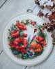 Composition With Poppies  Cross Stitch Kit with Hoop Included By Luca S