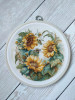 Sunflowers Cross stitch Kit with hoop by Luca S