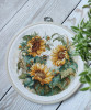 Sunflowers Cross stitch Kit with hoop by Luca S