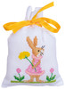 Set of 3 Easter Rabbit Gift Bag Cross Stitch kit by Vervaco