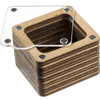 Small Square Wooden Storage Box for Handcrafts