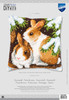 Rabbits in the Snow Cushion Cross Stitch Kit by Vervaco