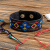 Black Bracelet Needlecraft Kit - Cross Stitch Kits on Leather