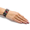 White Black and Red Bracelet Needlecraft Kit - Cross Stitch Kits on Leather