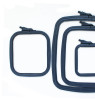 Navy Blue Square hoop 6.5" by Nurge