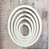White Oval Flexible Embroidery Hoop 5.75" x 7.45" by Nurge