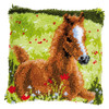 Latch Hook Kit: Cushion: Frisky Foal by Vervaco
