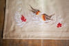Robins In Winter Table Runner Embroidery kit by Vervaco