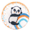 Panda on Rainbow Latch Hook rug Kit By Vervaco