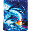 Dolphins in Tropical Atmosphere Latch Hook Rug Kit by Vervaco