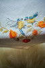 Chickadees with Cape Gooseberry Tablecloth Embroidery Kit by Vervaco