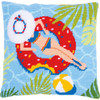 Swimming Pool Angled Clamping Long Stitch Cushion Kit by Vervaco