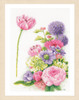 Floral Cotton Candy on Aida Counted Cross Stitch Kit by Lanarte