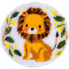 Lion Shaped Latch Hook Rug Kit by Vervaco