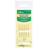 Clover Hand Sewing Gold Eye Needles Size 24, pack of 6