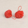 1 Red pom Pom Faux Fur 4cm Diameter