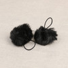 1 Black pom Pom Faux Fur 4cm Diameter