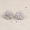 1 Light Grey pom Pom Faux Fur 4cm Diameter