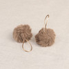 1 Dark Beige pom Pom Faux Fur 4cm Diameter