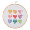 Ombre Hearts Embroidery Kit with Hoop by Trimits